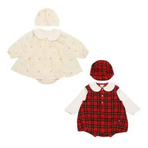 갤러리아 (신생아/백일)헤아페이즐리/아리안체크바디수트SET(07R7279820/07R72790