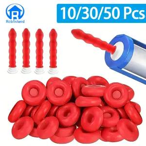 103050pcs 실리콘 코킹 캡 코킹 세이버 튜브 씰링 캡 실란트 보존을 고무 수납함 노즐 커버