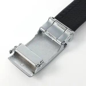 자동버클 소가죽 벨트 위너맨 남자캐주얼벨트 실버 (WF29568)