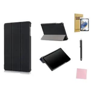 갤럭시탭A11플러스 A11 북커버 케이스 9H강화유리필름 터치펜 클리너