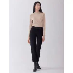 [하프클럽/]여성 기모 스판 풀밴드 슬림 배기 팬츠 LCPTOA26_BK