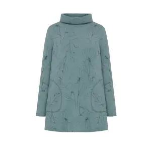 [크로커다일레이디] 크로커다일레이디 톤온톤 프린트 롱 폴라티셔츠CLCWTS112