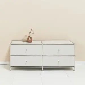 디유 모듈 스틸 낮은 서랍 거실장 1200