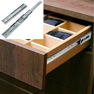 볼 베이링 댐퍼 서랍장 레일 45mm 2개 수납장 싱크대 서랍 수리 부품 교체
