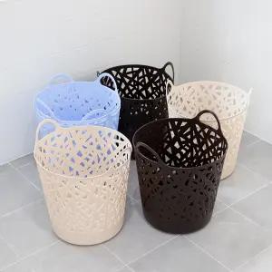 국산 엔드세이브 통풍 잘되는 패턴형 빨래바구니 세탁바구니 빨래통