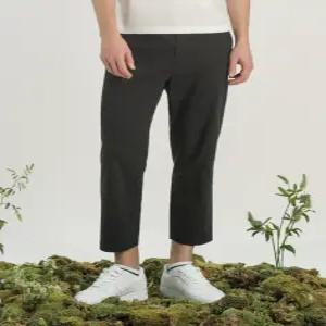 헤지스 골프 25SS [ONLINE EXCLUSIVE] 블랙 남성 린넨라이크 테이퍼드 팬츠 HUPA5B901BK