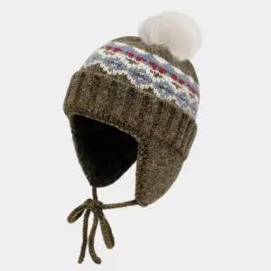 여성 털방울 겨울 턱끈 사이즈조절 캐주얼 스타일 도톰한두께 귀마개 모자 니트