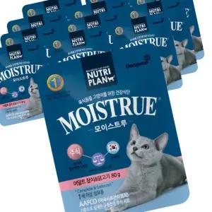 고양이 습식 파우치 뉴트리플랜 모이스트루 닭고기&참치 80g x 12 x 3