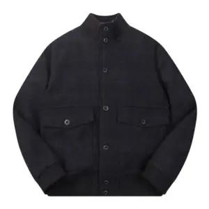 [롯데백화점]본 남성 F/W 세미오버 차티 체크 A-1 점퍼 네이비 BN4FJP414NY