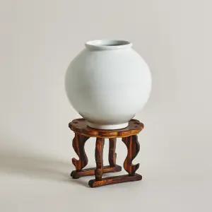 박수재 작가 도담 달항아리 1호 화병 17cm 오브제 도자기 백자