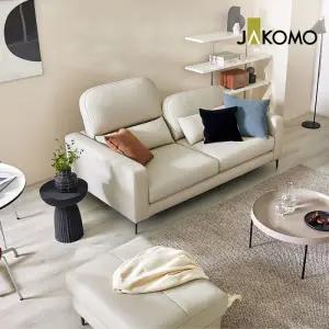 [롯데백화점]자코모 피렌체 하이 2인 기능성 럭스 통가죽 소가죽 소파+스툴