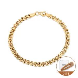 [모룬] (2월베스트) 14K 골드 플로우 렉스 체인 팔찌 MOB42248