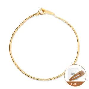 [모룬] (2월베스트) 14K 1.4mm 센슈얼 스네이크 뱀줄 체인 팔찌 MOB40693