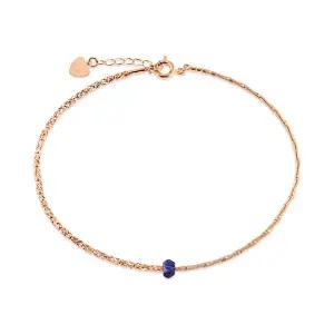 [비앤비골드] 14K 티탄 언발 아이올라이트 사각컷 뱅글 팔찌 GTB41092