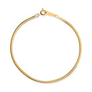 [모룬] 18K 2mm 센슈얼 스네이크 뱀줄 체인 팔찌 MOB40694