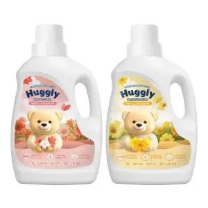 [3L+3L] 허글리 초고농축 섬유유연제 허글리선샤인 노벨라코튼 미스틱퍼퓸