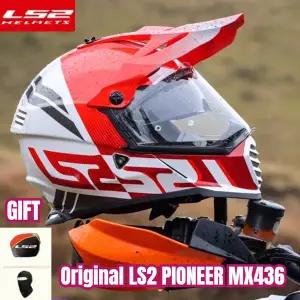 LS2 PIONEER 모토크로스 헬멧 Ls2 MX436 모토 헬멧 듀얼 로드 ADV 바이크 여성용