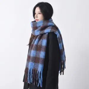 윈터 빅 체크 목도리 머플러 남녀공용 가을 겨울 스카프 넥워머 포근