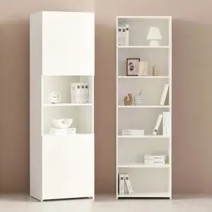 E0자재 RH2061 레아 6단책장 겸 수납장 600 상하수납형)