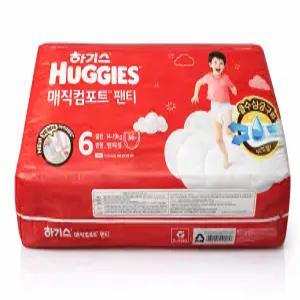 하기스 2024 매직컴포트 팬티형 기저귀 남녀공용 216매 6단계