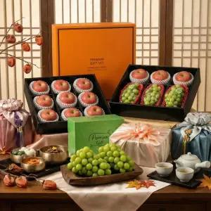 명절 과일 선물세트 감사 답례품 알뜰세트 (샤인 머스캣 3수/사과3수)