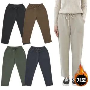따뜻한 중년여성 겨울 기모바지 엄마옷 50대 스판 밴딩 배기팬츠 빅사이즈