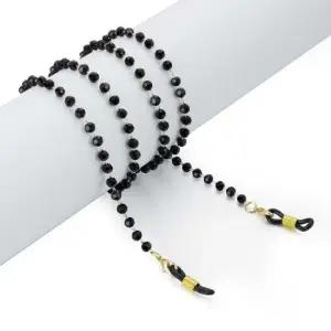골드 비즈 스트랩 겸용 안경줄 실버 마스크걸이 목걸이 크리스탈 블랙