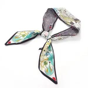 실크스카프 데일리 쁘띠 머플러 타이스카프 양면 미니