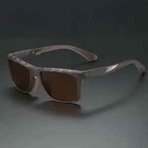 남성 스포츠 편광 미러 썬글라스 UV차단 모카브라운