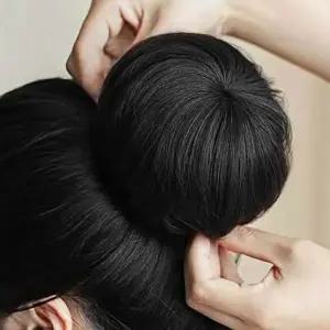똥머리 헤어망 가발 블랙 스타일링 고정