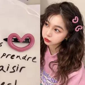 하트블리헤어핀 똑딱 머리핀 액세서리 레이어드 패션 헤어망핀 헤어핀 쥬얼리 밍크 패션잡화 헤어액세서리