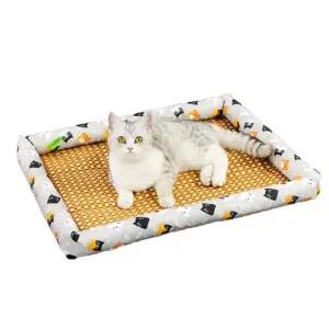 반려동물 라탄 쿨방석 여름매트 강아지 고양이 방석 (WFJ5P0O)