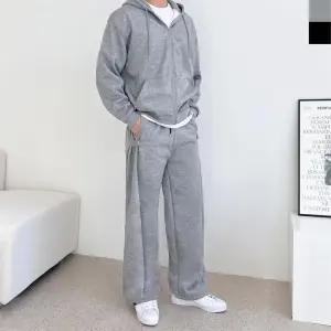 남성 기모 투웨이 후드 집업 절개 밴딩 팬츠 세트