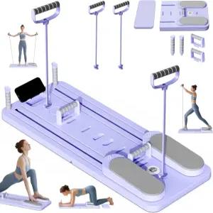 뉴트립 필라테스 보드 - 집에서 사용할 수 있는 다용도 접이식 리포머 세트 운동을 위한 다목적 슬라이딩