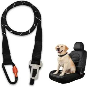 차량용 반려견 안전벨트 반사형 튼튼한 듀얼 클립 후크 버클 및 카라비너 로프 모든 휴일 야외 여행을 위한