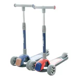 블루 3단 높이조절 접이식 LED 킥보드 휴대용 이동수단 어린이 손자선물