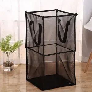 메쉬 세탁 바구니 빨래 보관함 접이식 세탁용 대형 정리함 (WFJ5TNF)