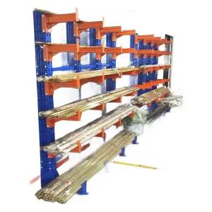 파이프 단면 스탠드 4단 받침대 건설 선반 3열 중장비 거치대