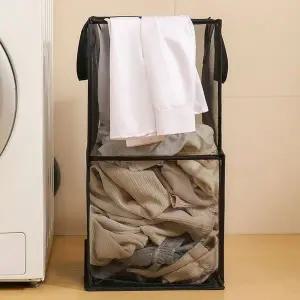 대형 걸이형 세탁 바구니 매쉬 빨래통 다용도 수납 용기 (WFJ5TT5)
