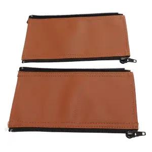 가로사 유모차 손잡이 커버 유니버설 핸들 슬리브 탈착식 지퍼 PU 가죽 바 청소 가능 카트 교체 그립