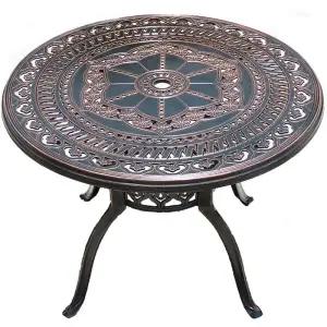 엔틱 테라스 야외 주조 세트 주물 테이블 레트로 베란다 알루미늄 철제 원형 2인용