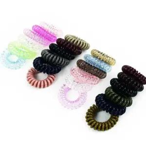 스프링 머리끈 6개입 딥컬러 머리끈 포인트 가될만한