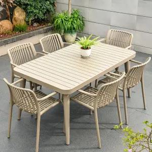 야외 테이블 의트 6인용 안뜰 철제테이블