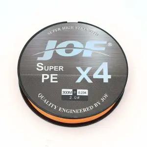 JOF 4합사라인 PE 낚싯줄 2호 300m 오렌지