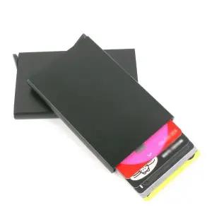슬라이드 카드 홀더 자동 지갑 블랙 손쉬운 수납기능 (WFJ6V64)