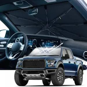 [2025년 업그레이드] 플로리치 윈드쉴드 우산 접이식 자동차 선쉐이드 커버 [나노-스-크리스탈 코팅]