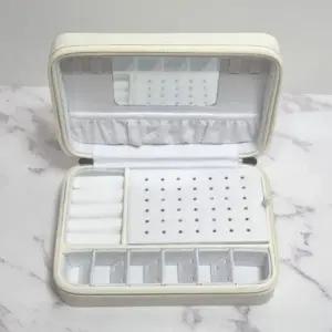 [하프클럽/]보석 정리 수납함 악세사리 보관용 귀걸이 반지 박스 화이트 색