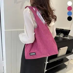 여성숄더백 코듀로이 토트백 심플 외출 패션가방 (WFJ7C6L)