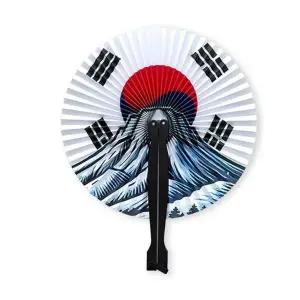 태극기 백두산 디자인 접이식 부채 한국 기념품 (WFJ7CHT)
