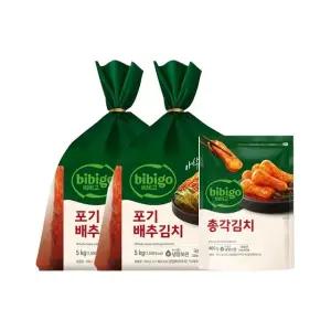 비비고 포기배추김치 5kg x2개+총각김치 400g x1개